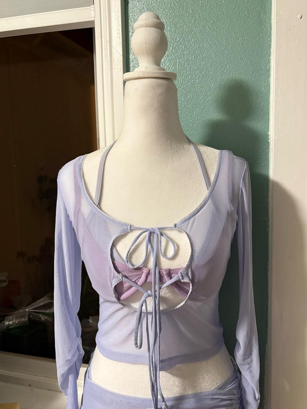 RARE Danielle Brown x Jack’s Swimwear 💜 Lavender Bow Bikini Top